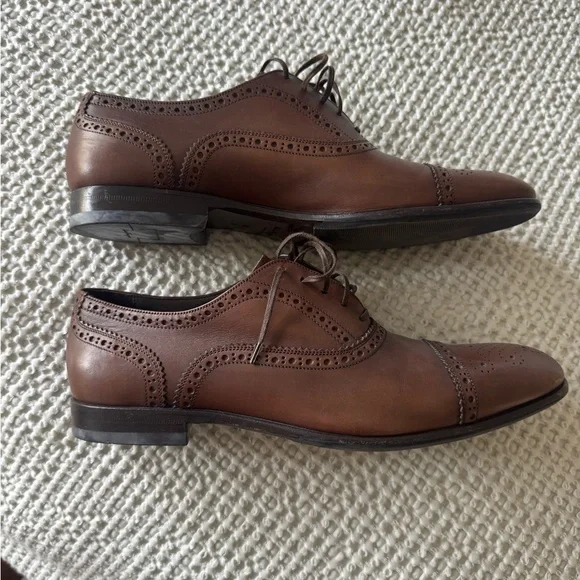 Salvatore Ferragamo Brown Oxford Shoes